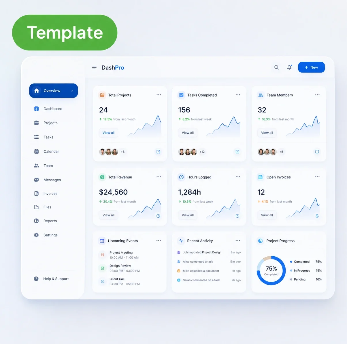 Admin Dashboard UI Template